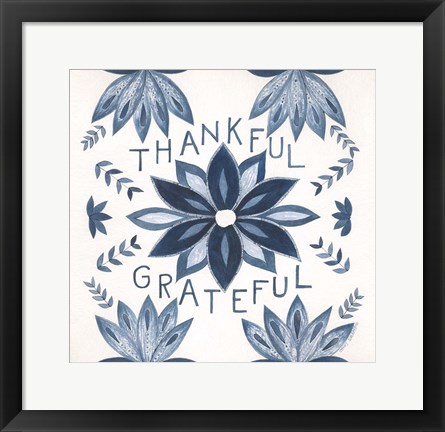 Framed Thankful, Grateful Print
