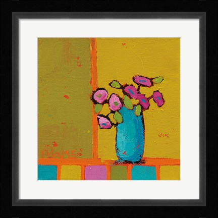 Framed Turquoise Vase Print