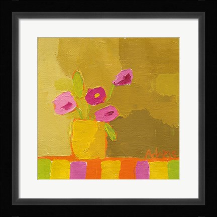 Framed Yellow Vase Print