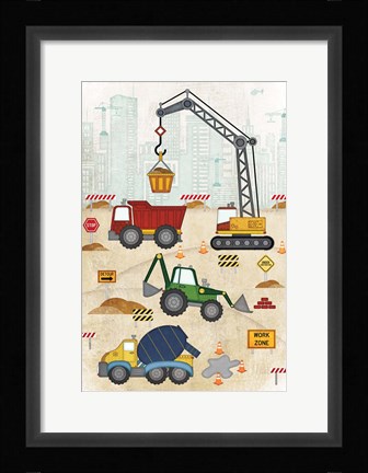 Framed Construction Site Print