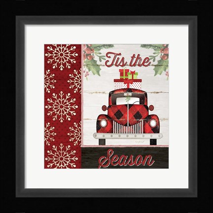 Framed Tis the Season Truck Print