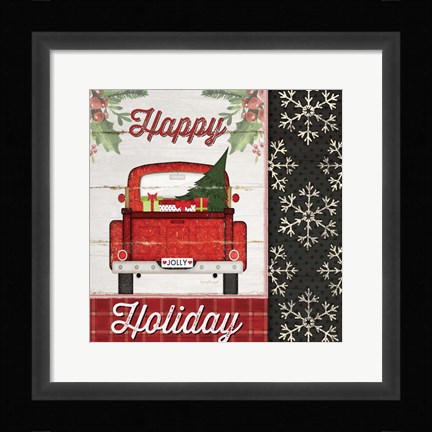 Framed Happy Holiday Print
