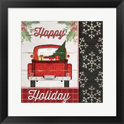 Framed Happy Holiday Print