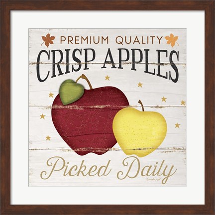 Framed Crisp Apples Print