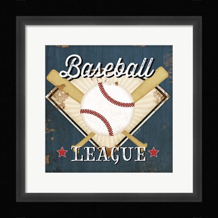 Framed Baseball Print