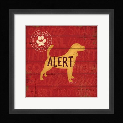 Framed Alert Dog Print