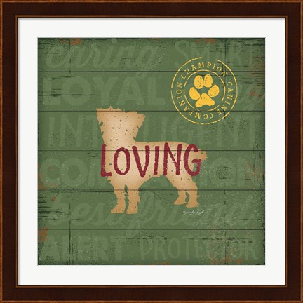 Framed Loving Dog Print