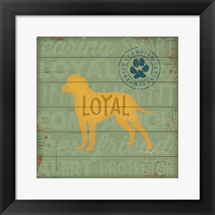 Framed Loyal Dog Print