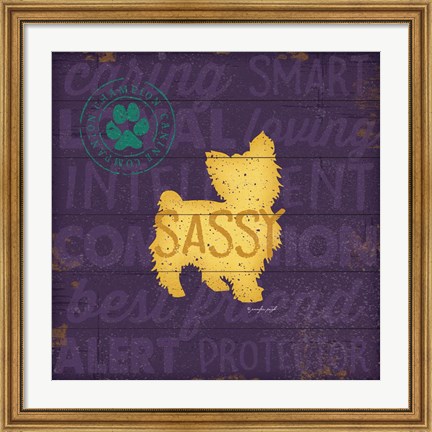Framed Sassy Dog Print
