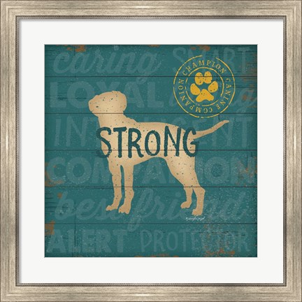 Framed Strong Dog Print