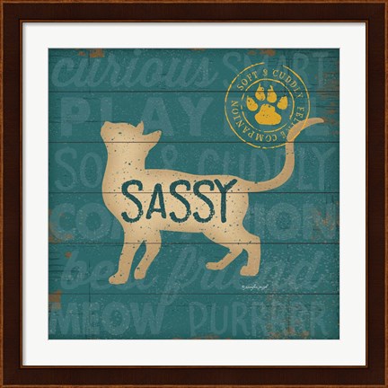 Framed Sassy Cat Print
