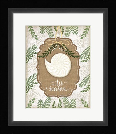 Framed Coastal Christmas Season Print