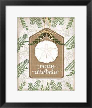Framed Coastal Christmas Merry Print