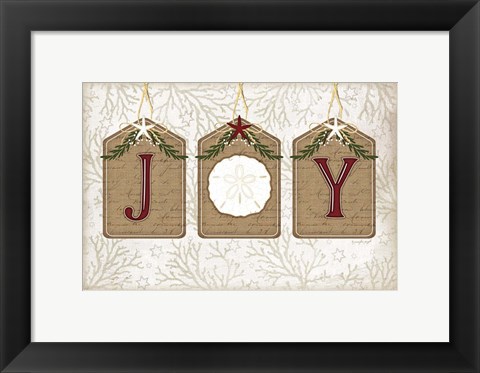 Framed Coastal Christmas Joy Print