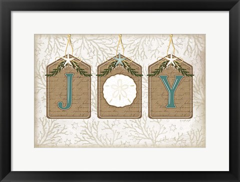 Framed Coastal Christmas Joy II Print