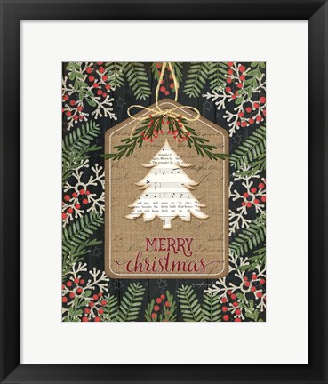 Framed Merry Christmas - Tree Print