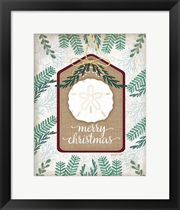 Framed Coastal Christmas I Print