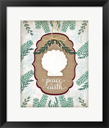 Framed Coastal Christmas III Print