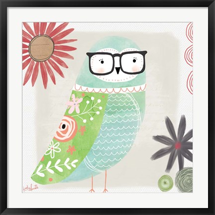 Framed Watercolor Owl II Print