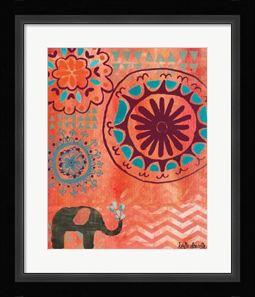 Framed Bohemian Elephant Print