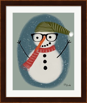 Framed Hip Snowman Print