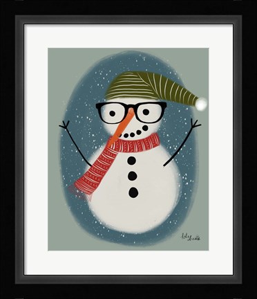 Framed Hip Snowman Print