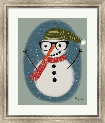 Framed Hip Snowman Print
