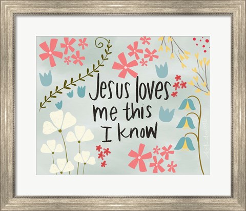 Framed Jesus Loves Me Print