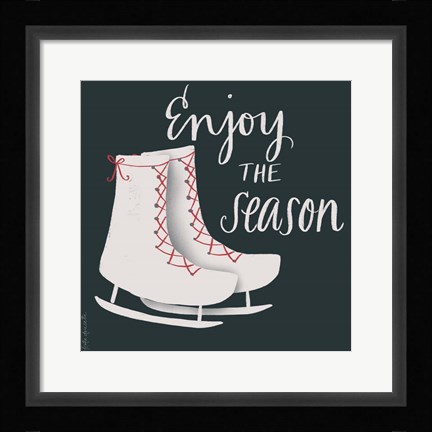 Framed Ice Skates Print