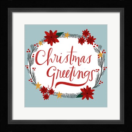 Framed Christmas Greetings Print