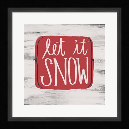 Framed Let It Snow Print
