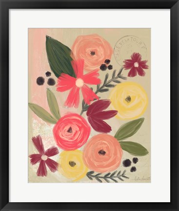 Framed Vintage Flowers Print