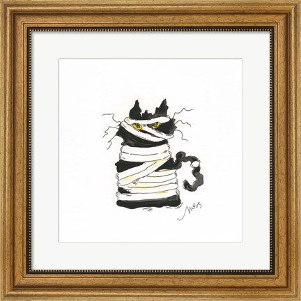 Framed Mummy Cat Print