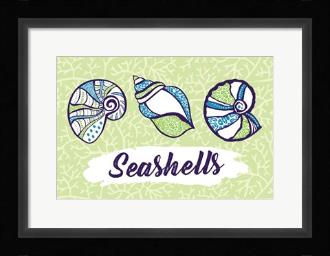 Framed Seashells Print