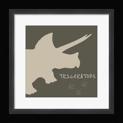 Framed Triceratops Print