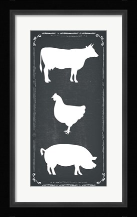 Framed Farm Animals Print