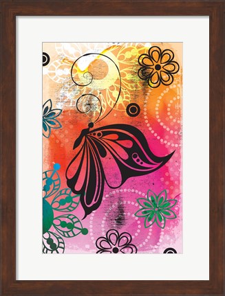 Framed Warm Colors Florals II Print