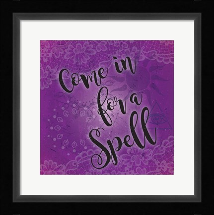Framed Come in for a Spell Print