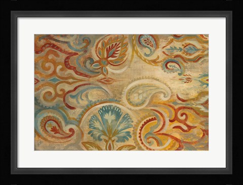 Framed Antique Paisley Print