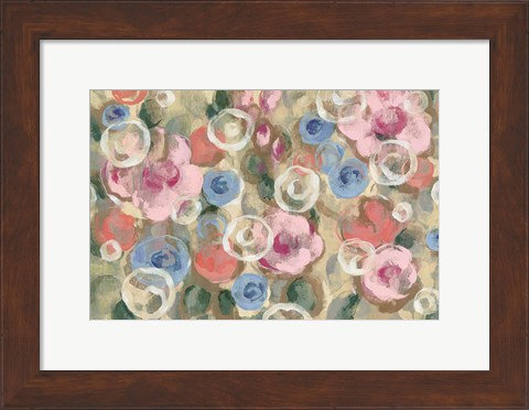 Framed Parisian Floral I Pastel Print