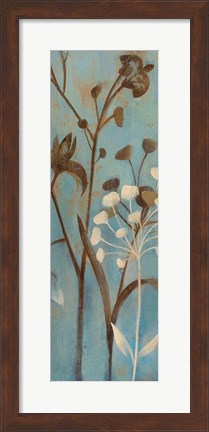 Framed Branches in Turquoise I Print