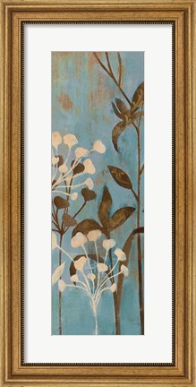 Framed Branches in Turquoise II Print