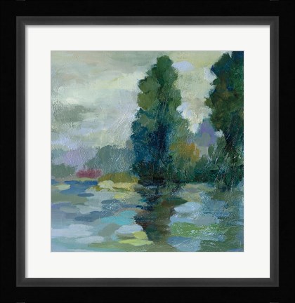 Framed Sunrise at the Lake II Print