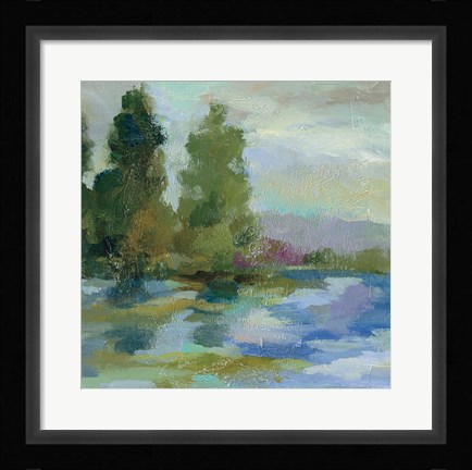Framed Sunrise at the Lake I Print