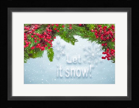 Framed Let It Snow Print
