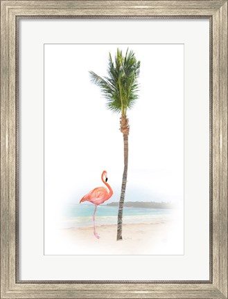 Framed Flamingo in Paradise Print