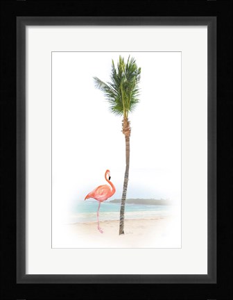 Framed Flamingo in Paradise Print