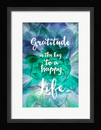 Framed Gratitude is the Key Print