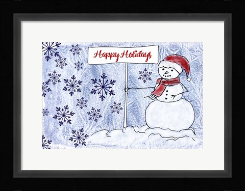 Framed Happy Holidays Print