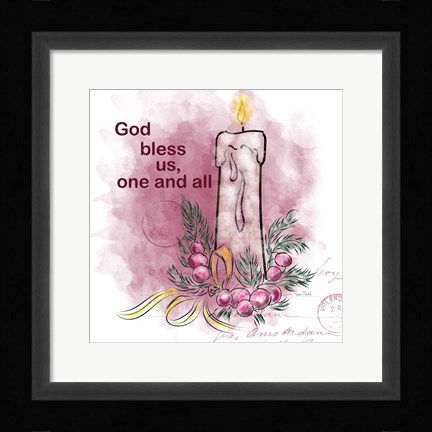 Framed Bless Us One and All Print